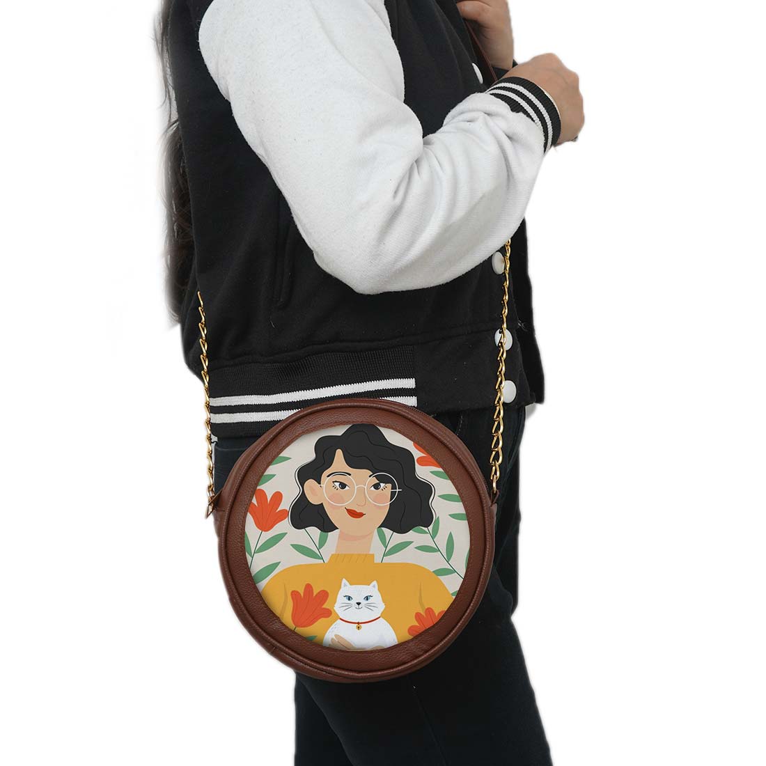 Femme Flair Personalized Round Sling Bag