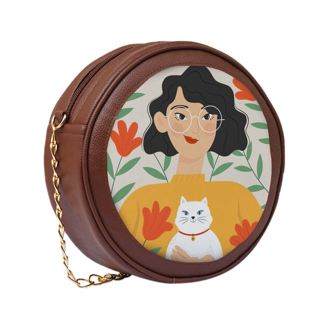Femme Flair Personalized Round Sling Bag