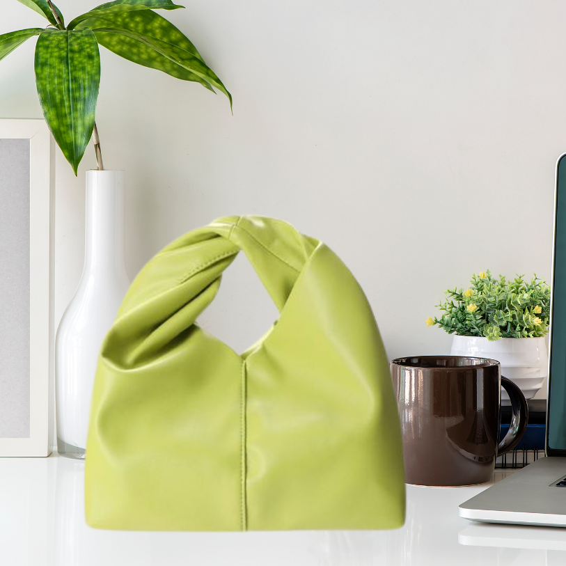 French Style Handheld Green Bag