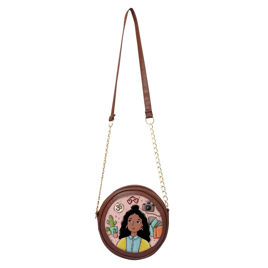 Ethereal Grace Personalised Round Sling Bag