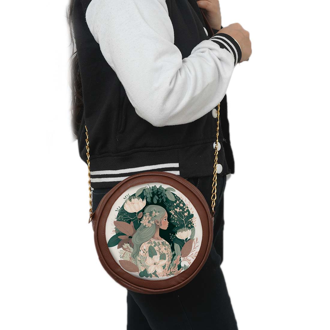 Gleam Muse Personalized Round Sling Bag