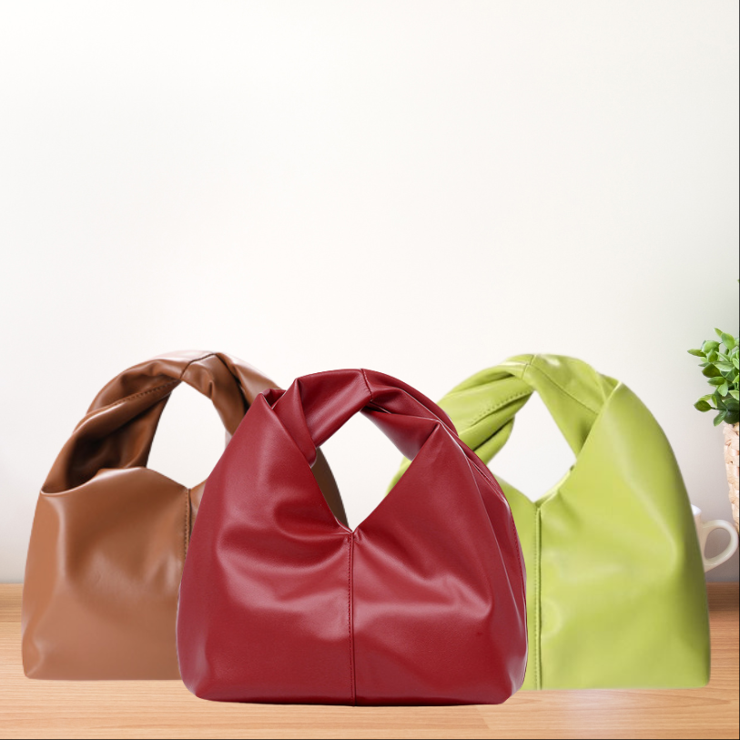 French Style Handheld Green Bag
