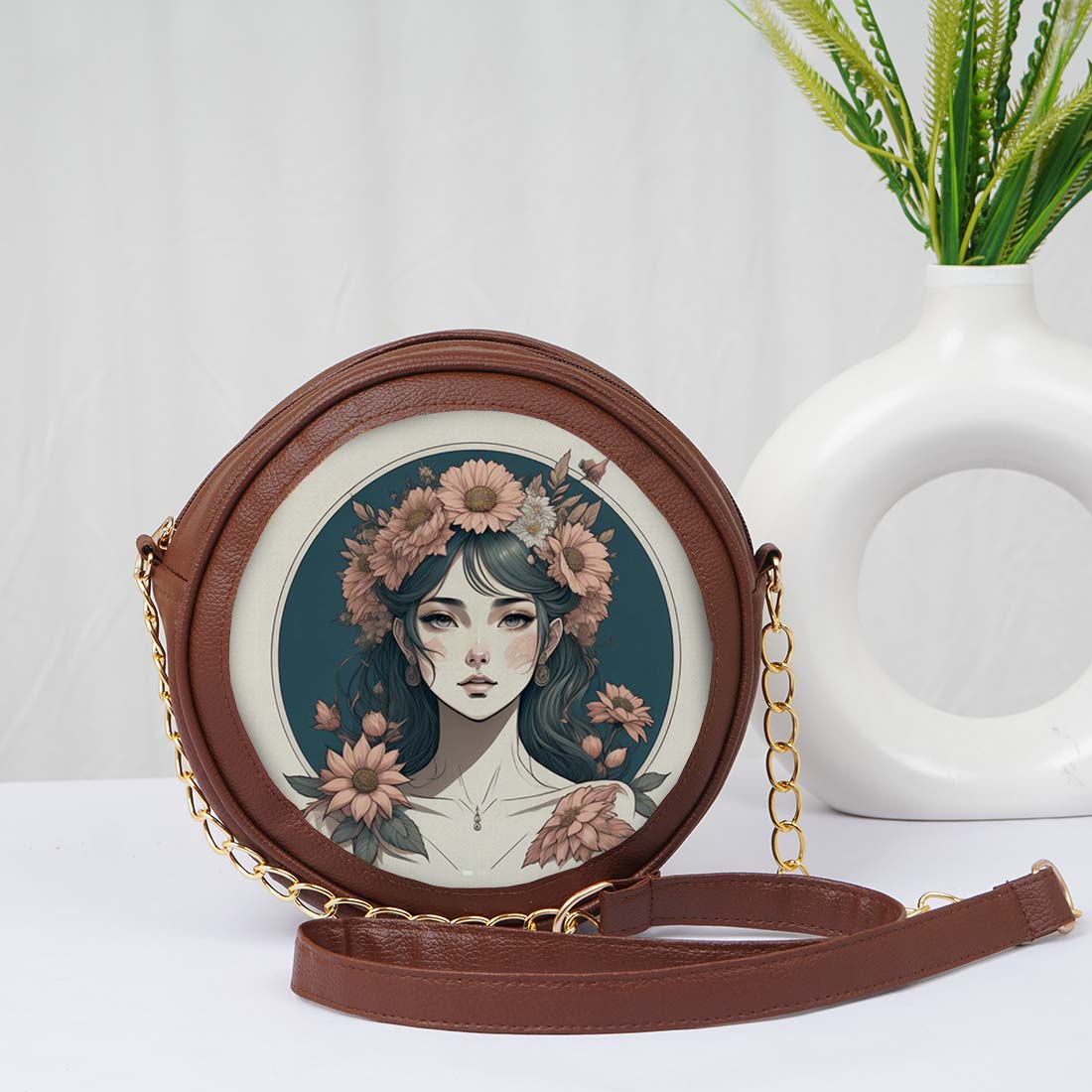 Everbloom Personalized Round Sling Bag