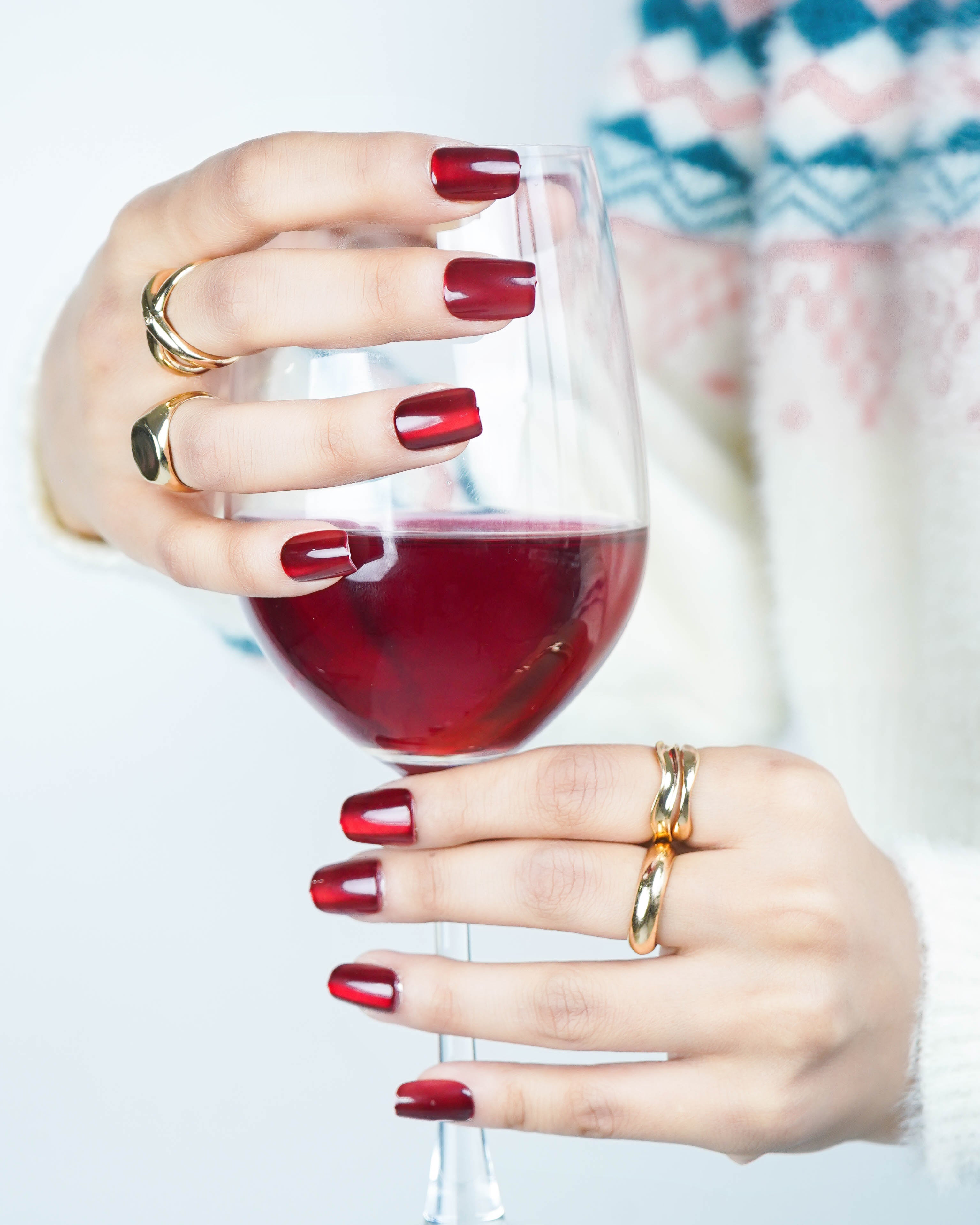 Crimson Crush Press On Nails