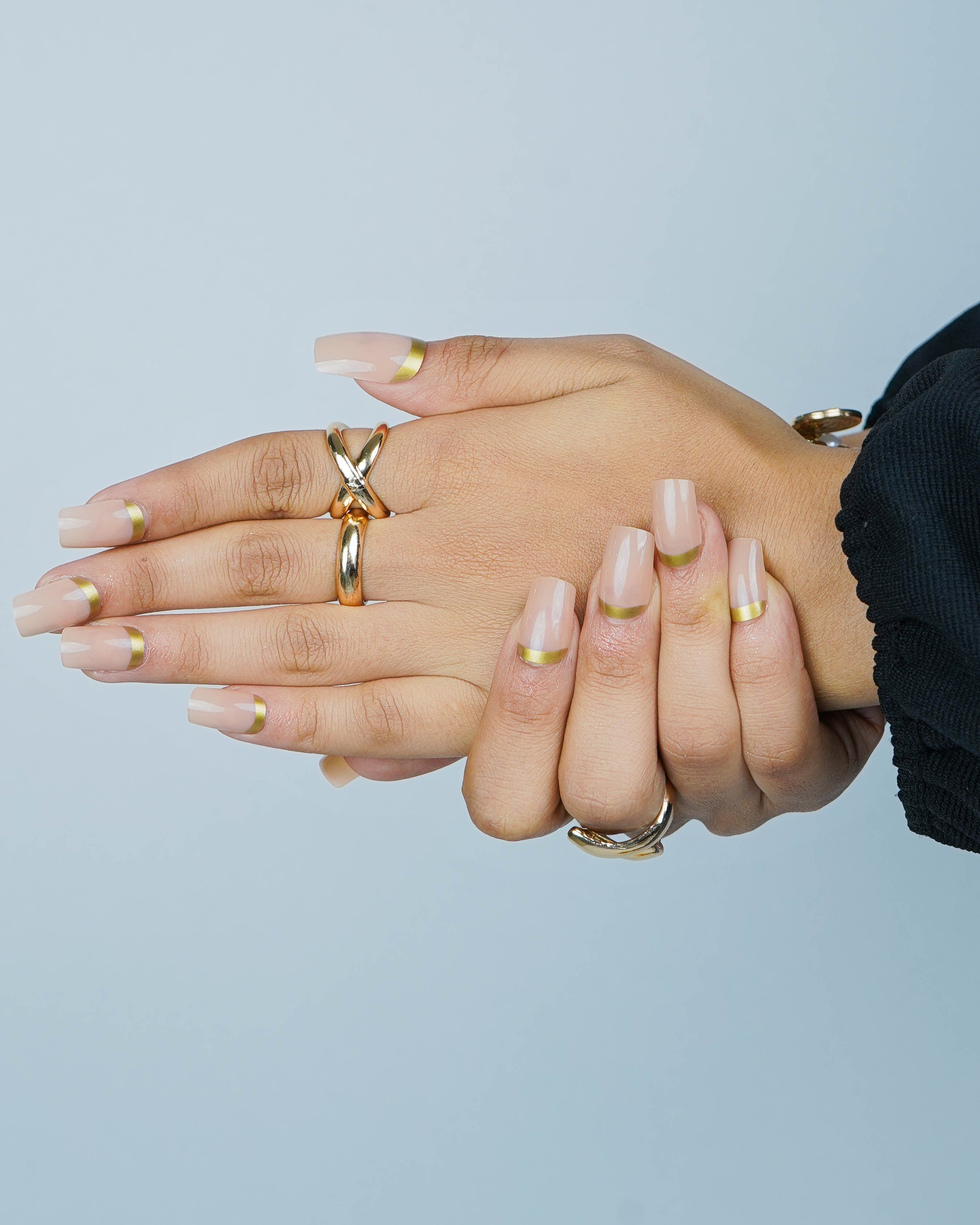 Gilded Bottom Press On Nails