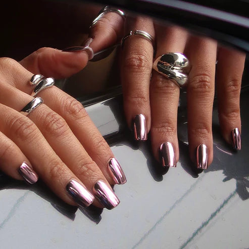 Metallic Chrome Press On Nails