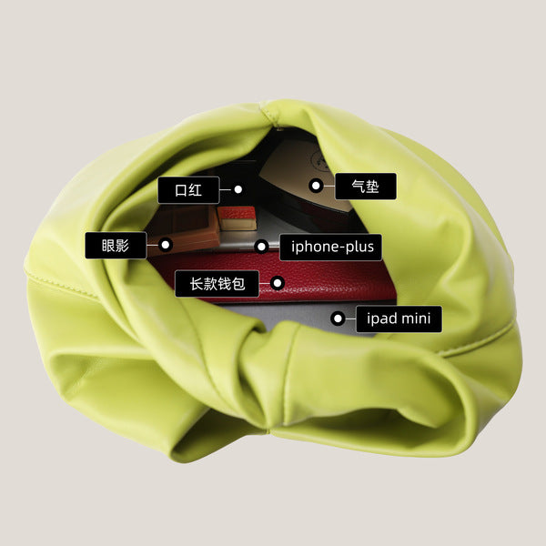 French Style Handheld Green Bag