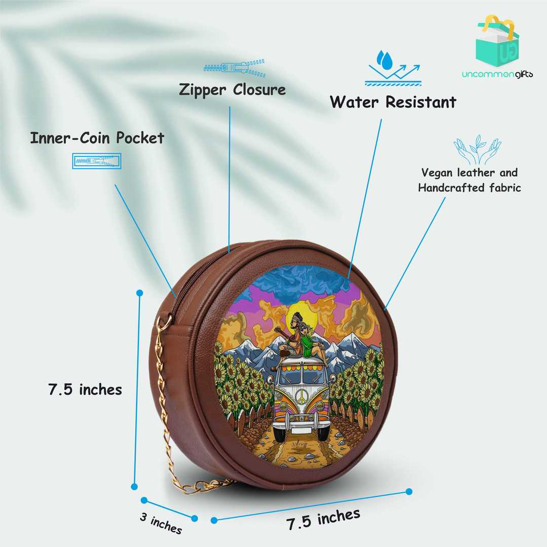 Femme Flair Personalized Round Sling Bag