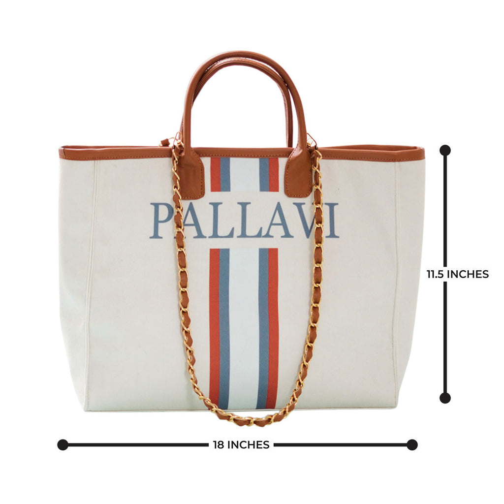 Regal Stripes Personalised Luna Handbag