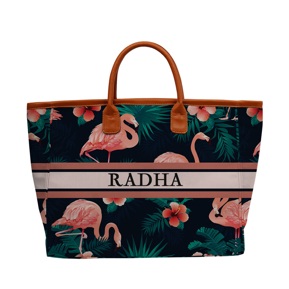 Flamingo Printed Luna Handbag
