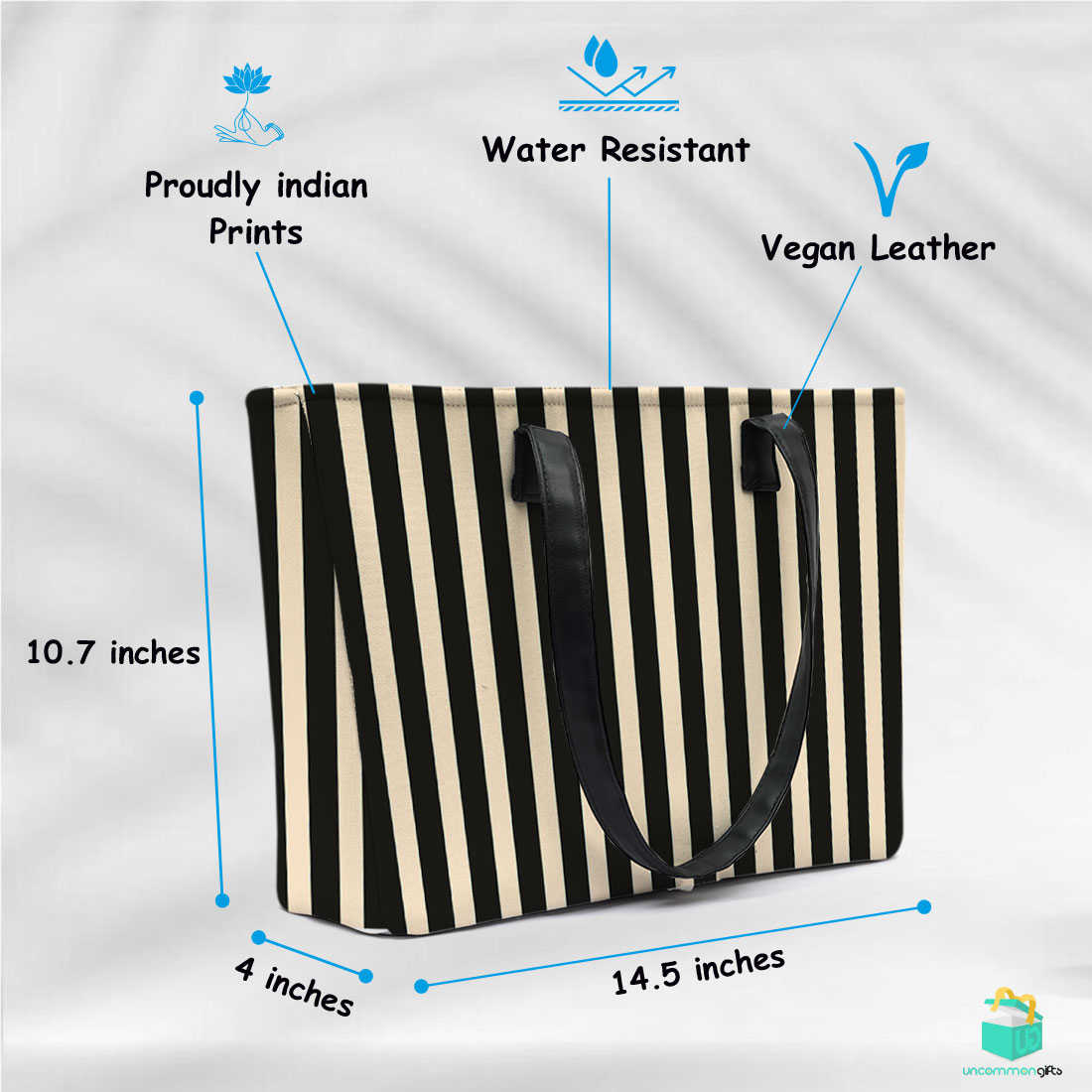 Strip printed Women's Office Bag