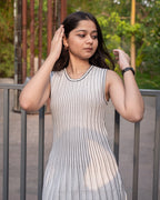 Striqa White Striped Dress
