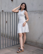 Striqa White Striped Dress