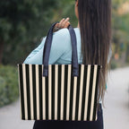 Strip printed Women's Office Bag