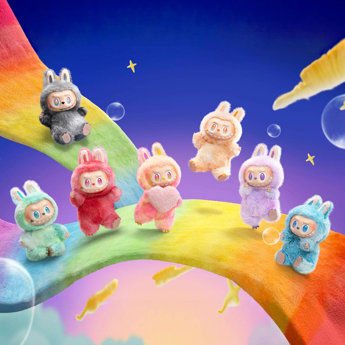 Pop Mart Labubu Plush Limited‑Edition Fuzzy Bunny‑Eared Monster