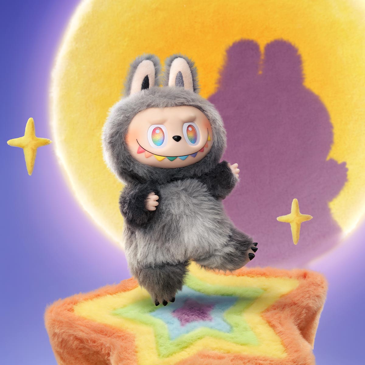 Pop Mart Labubu Plush Limited‑Edition Fuzzy Bunny‑Eared Monster
