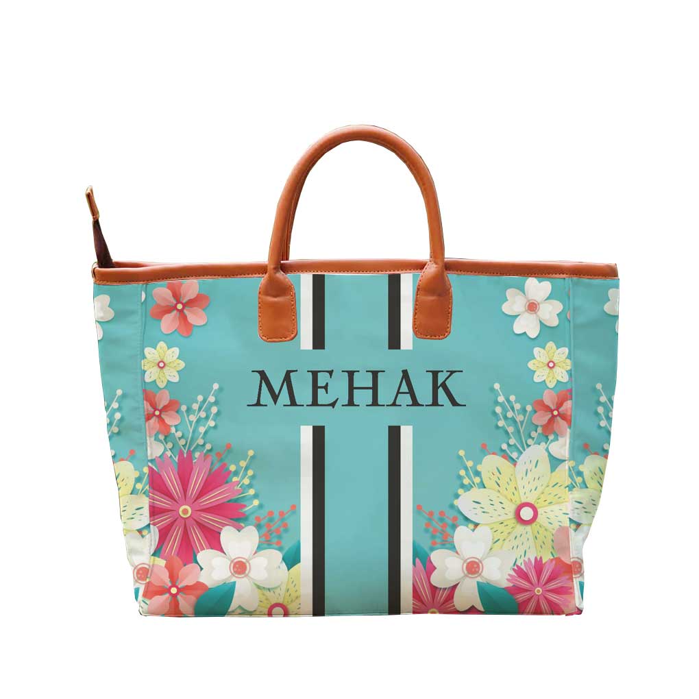 Flora Essence Printed Personalised Luna Handbag