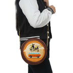 Golden Dusk Personalised Round Sling Bag