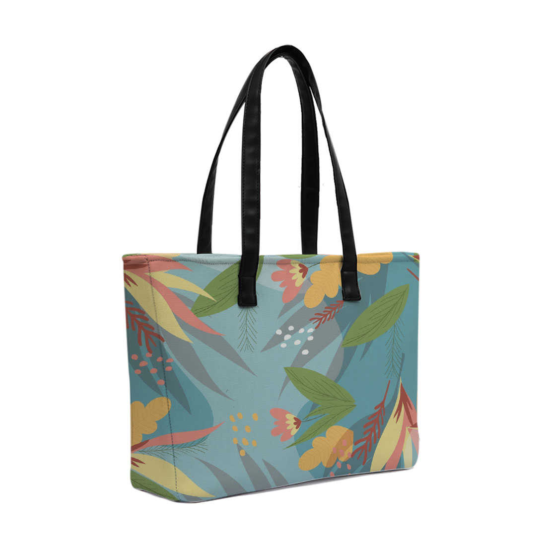 Sage Luxe Tropical Print Office Bag