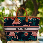 Flamingo Printed Luna Handbag