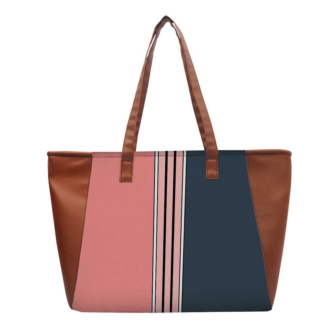 Parallel Chic Shopper Shoulder Tote Bag