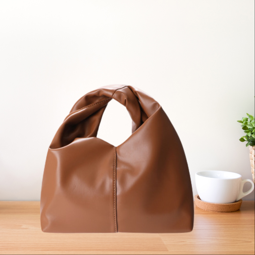 French Style Handheld Brown Bag
