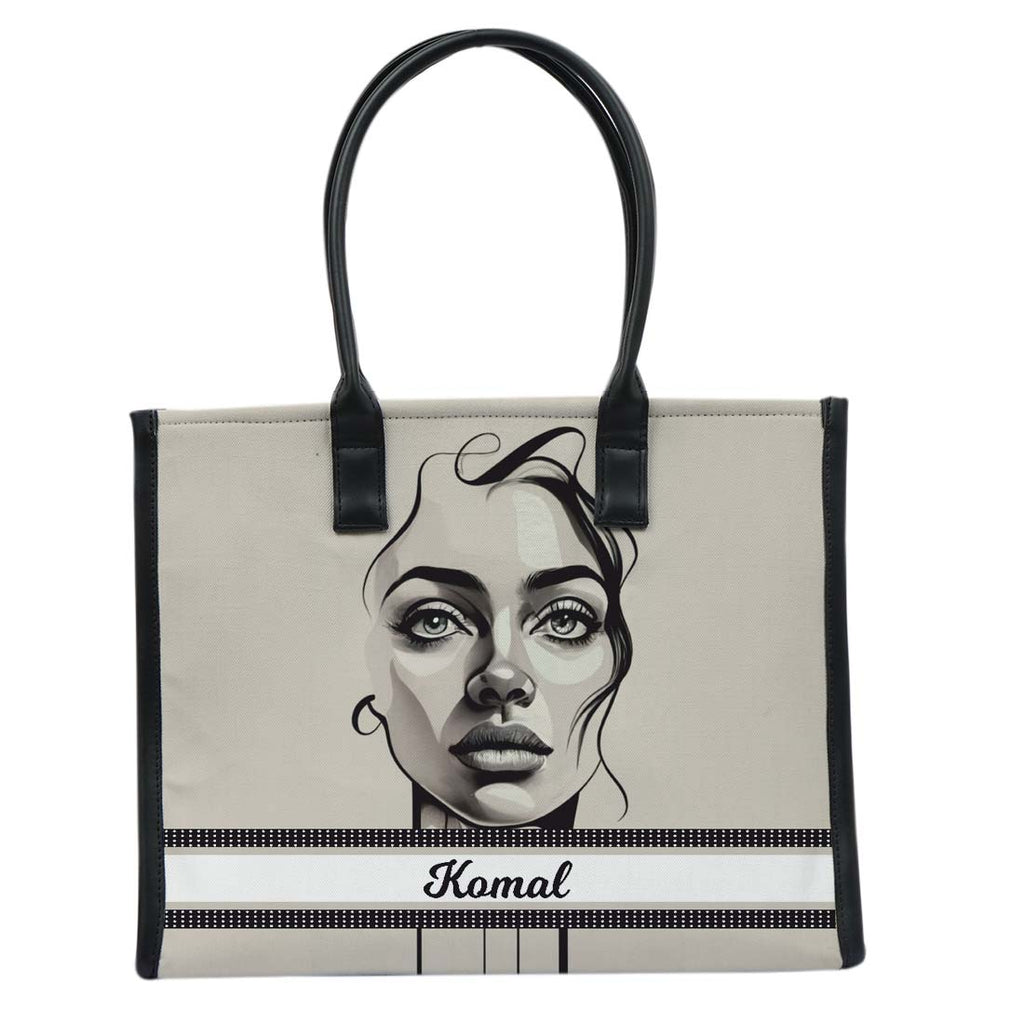 Bold Essence Personalised Grey Box Tote Bag
