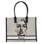 Bold Essence Personalised Grey Box Tote Bag