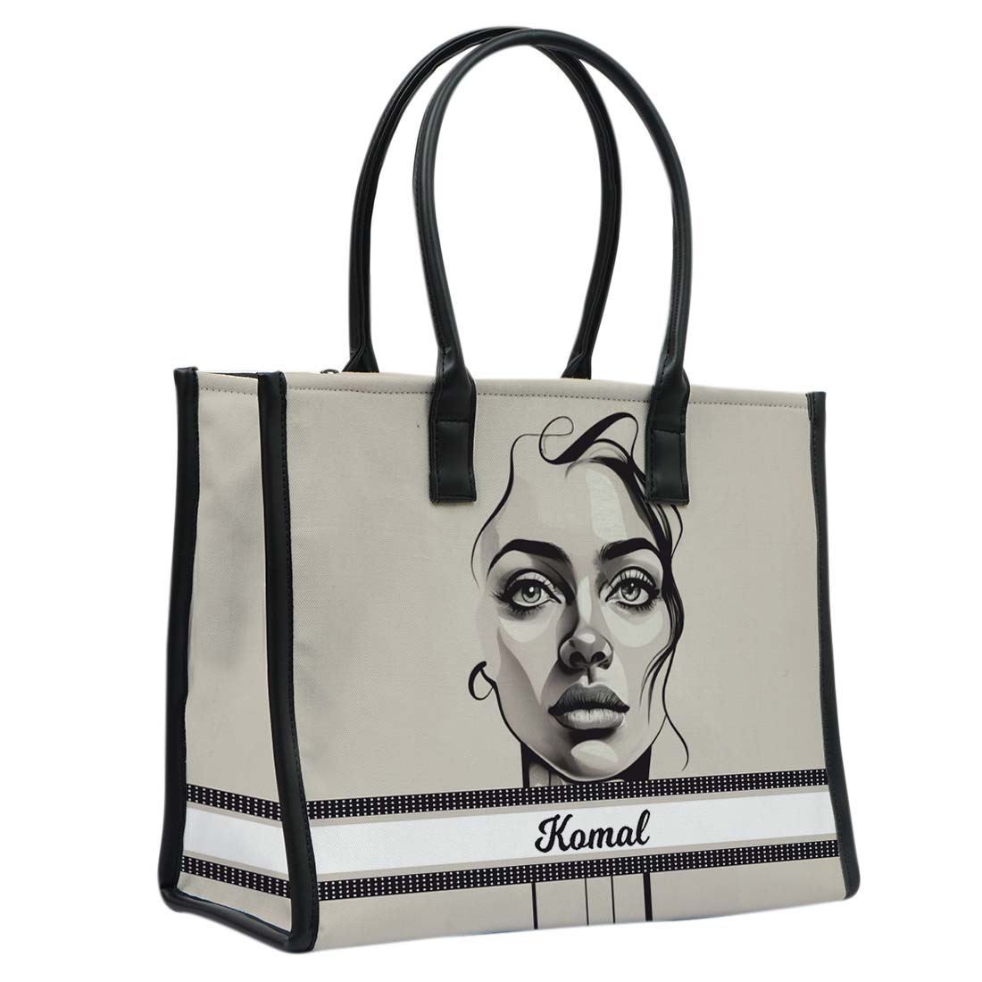 Bold Essence Personalised Grey Box Tote Bag