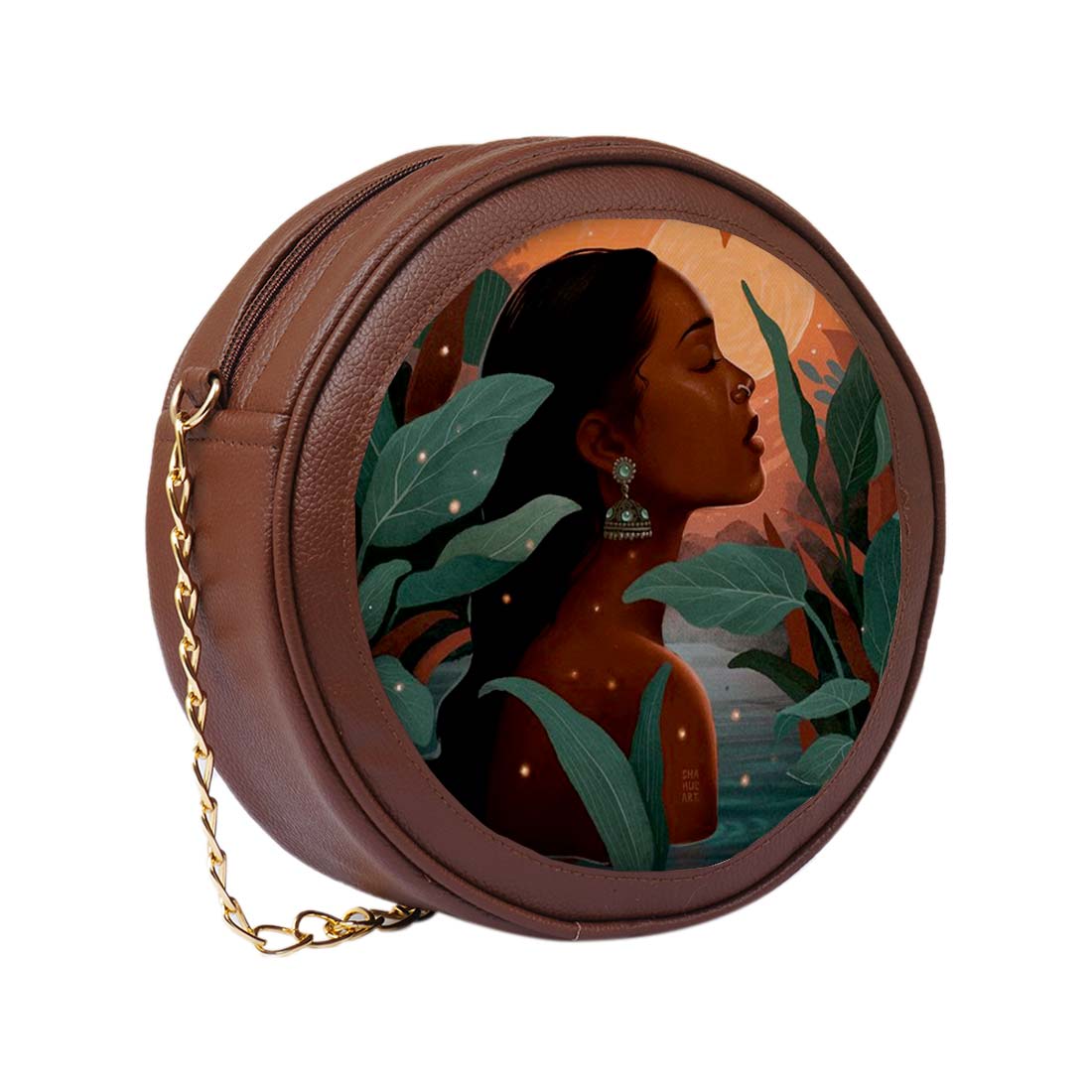 Aura Chic Personalized Round Sling Bag
