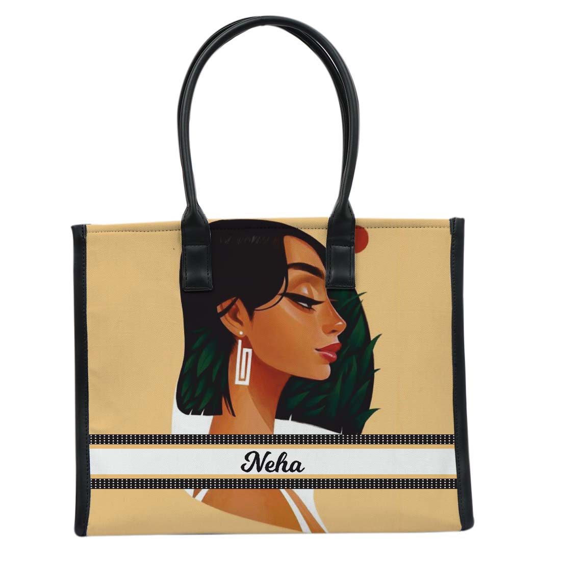 Noir Luxe Personalised Box Tote Bag