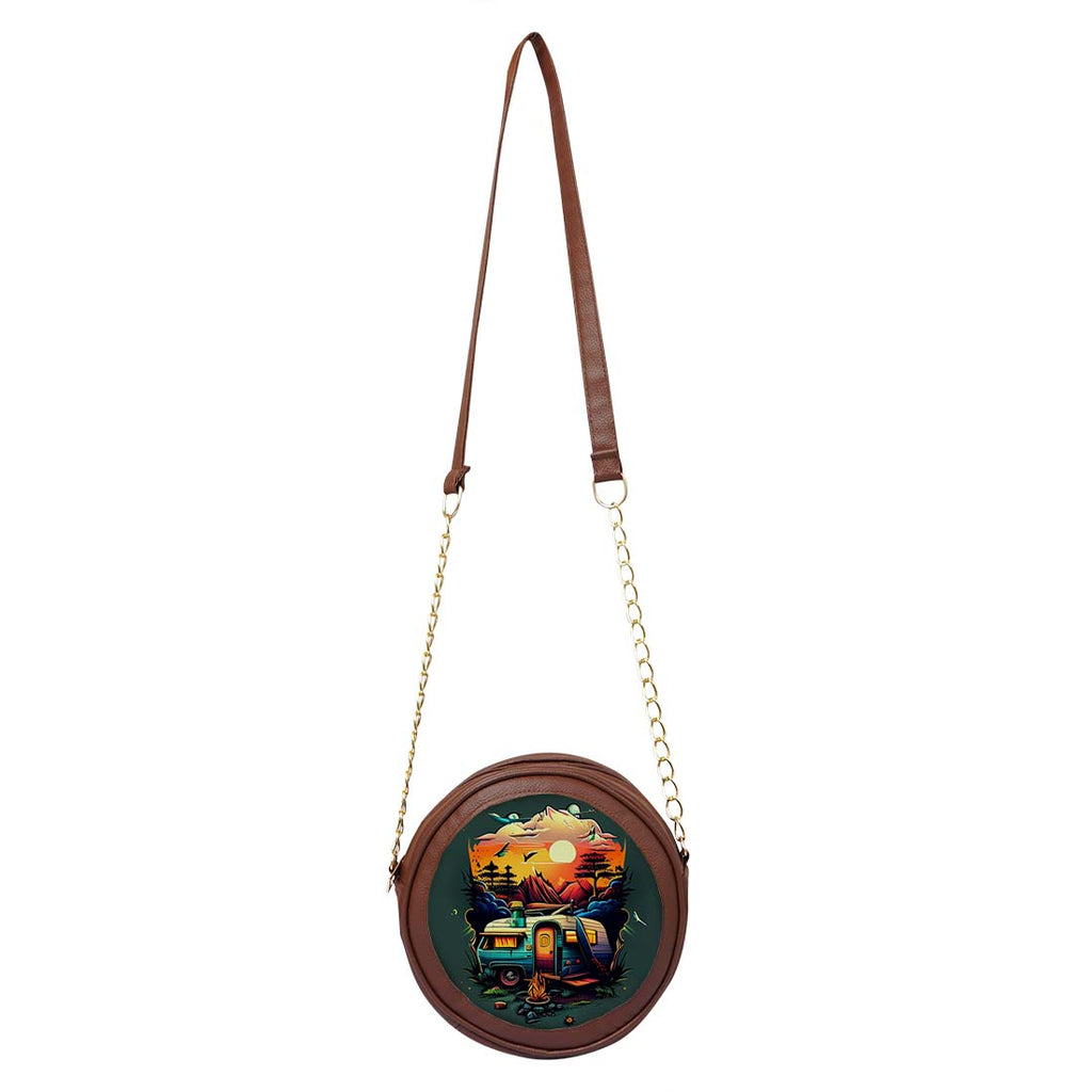 Serene Escape Personalised Round Sling Bag