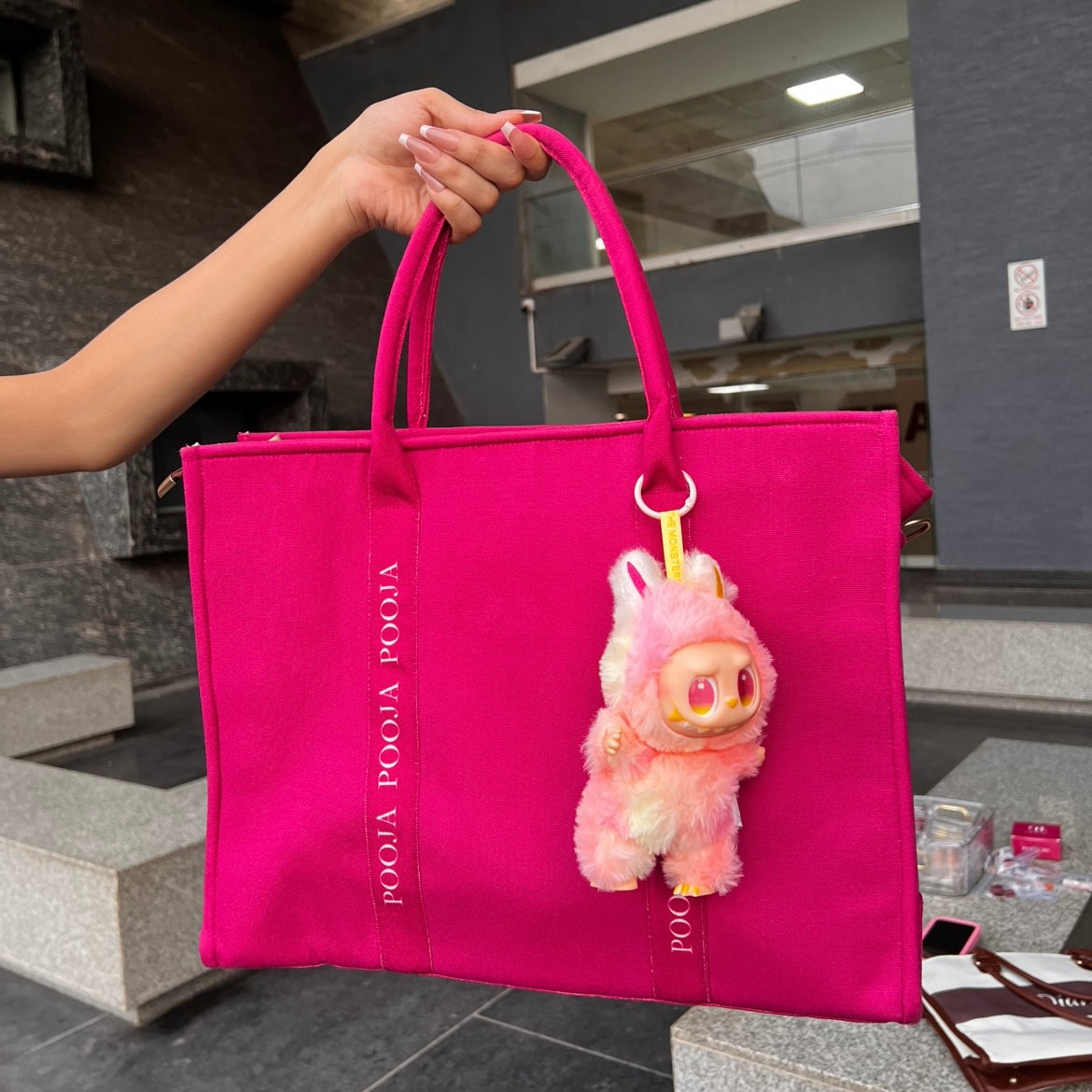 Personalised Viral Pink Tote Bag