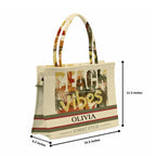 Beach Vibes Personalized Tote Handbag