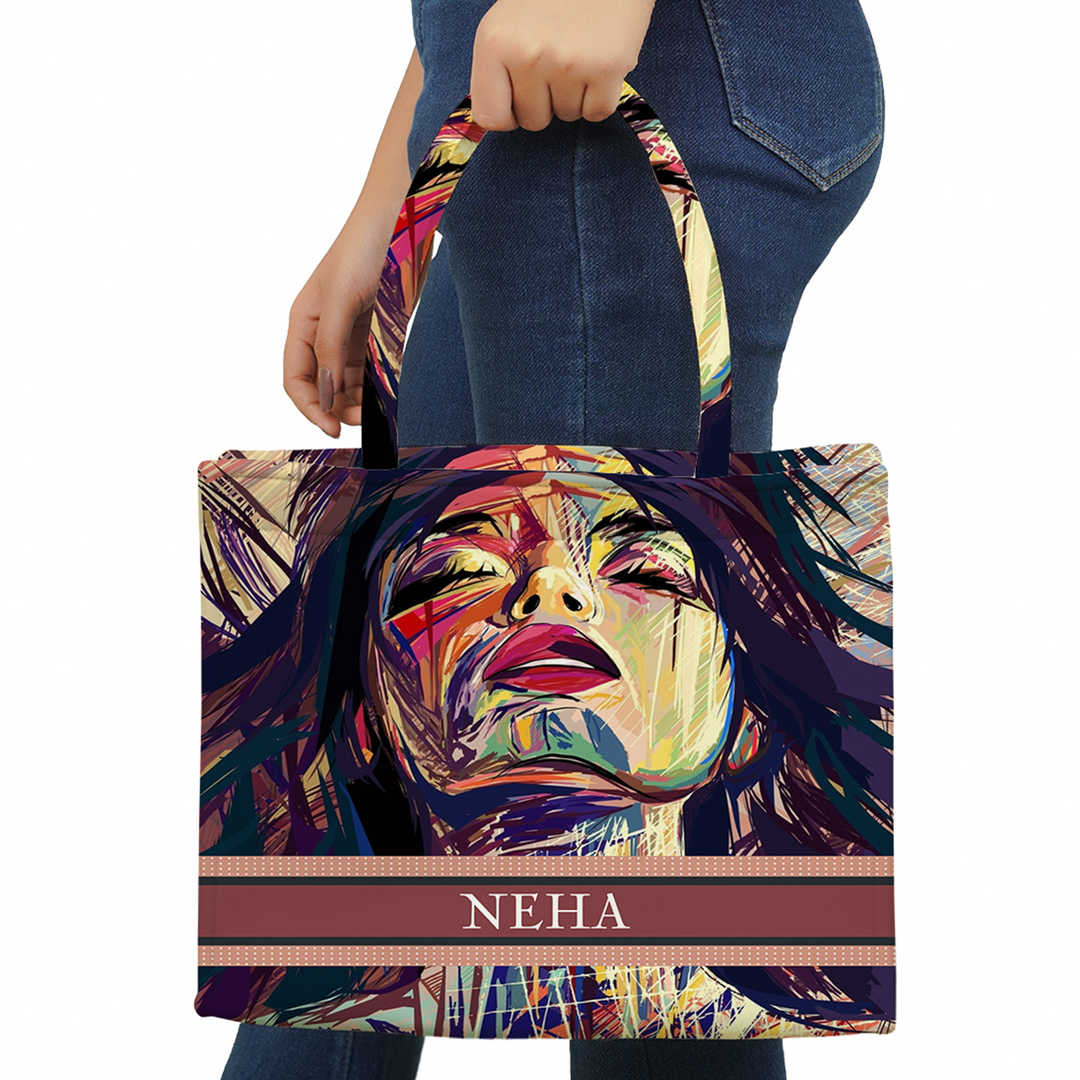 Soleil Beautiful Printed Box Tote Bag