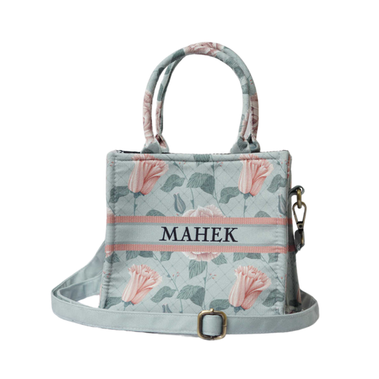 Personalised Floral Printed Sling Bag