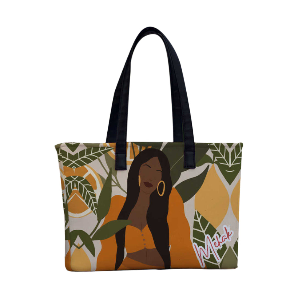 Golden Glow Personalised Printed Women's Office Bag