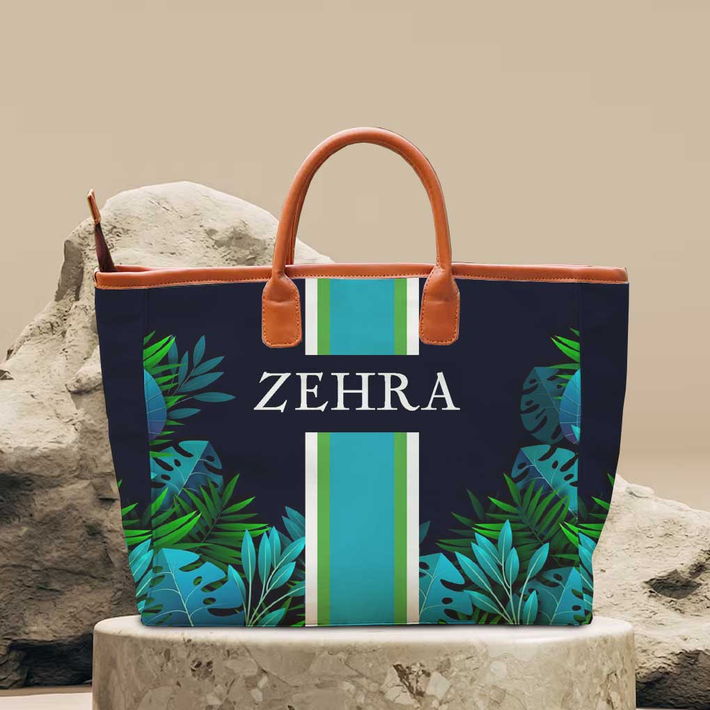 Botanic Bliss Printed Personalised Luna Handbag