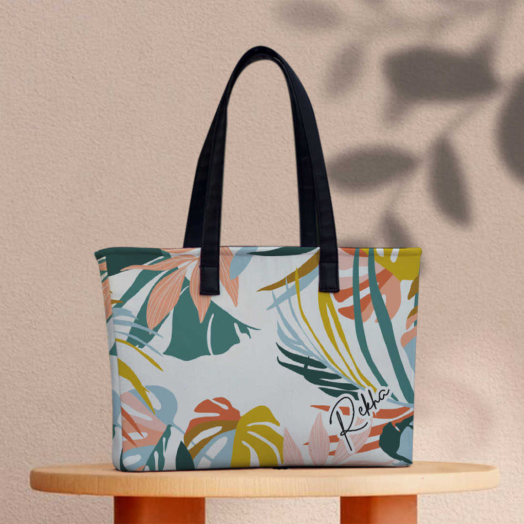 Spring Print Office Shoulder Bag