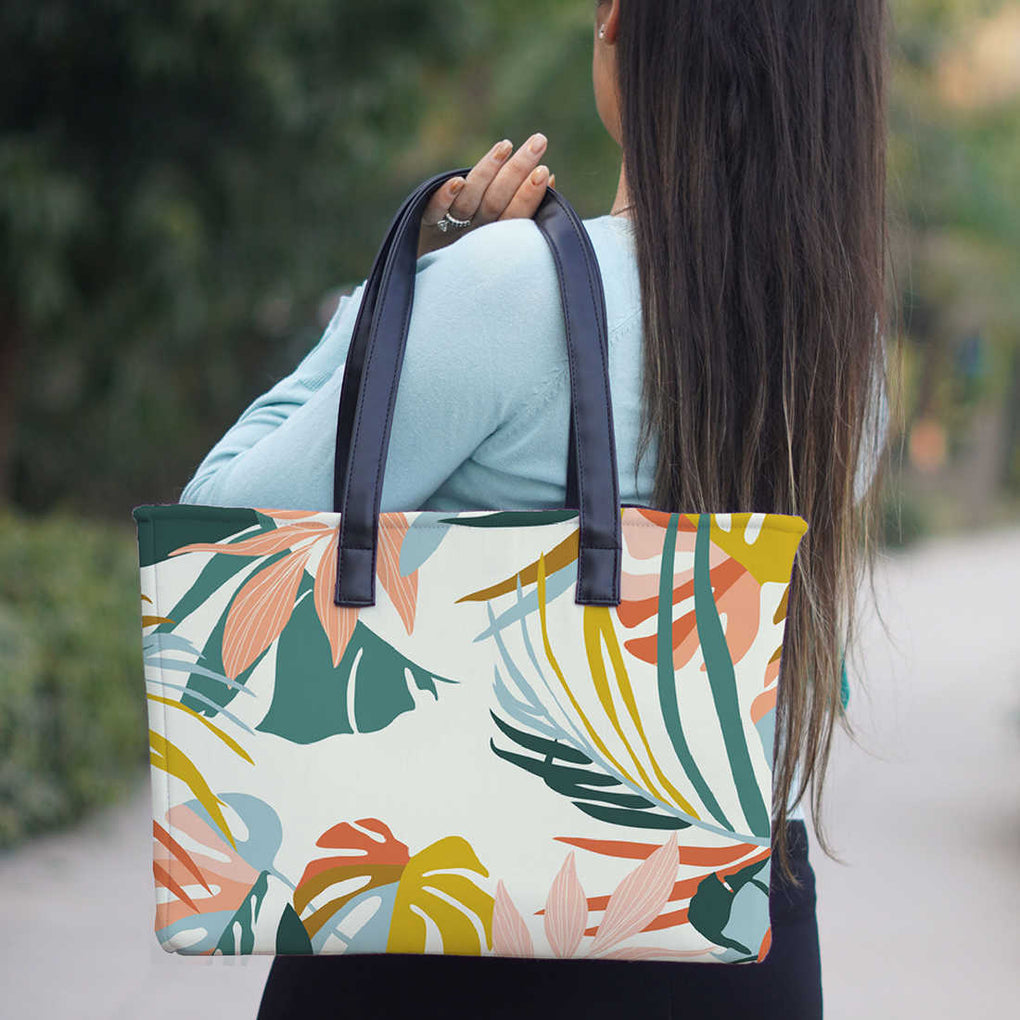 Spring Print Office Shoulder Bag