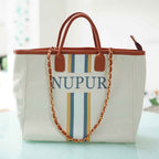 Coastal Stripe Personalised Luna Handbag