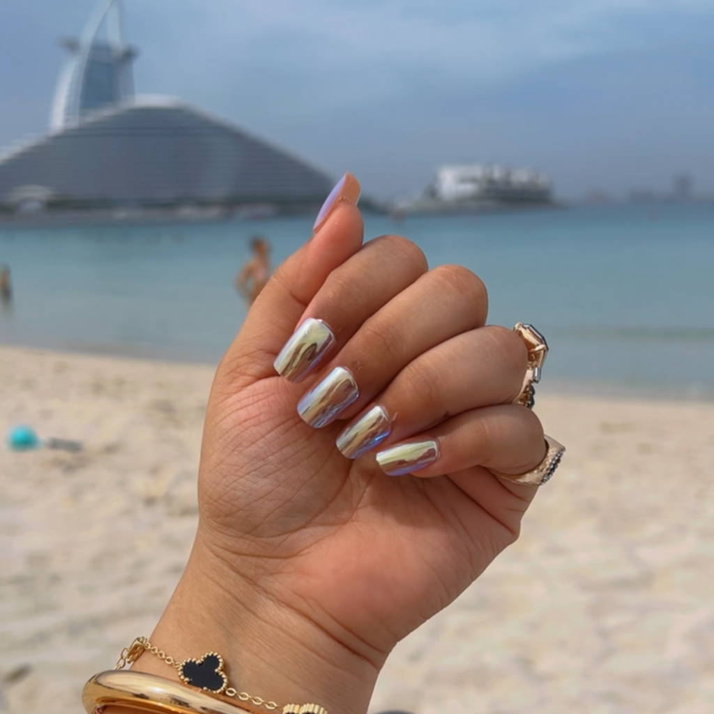 Chrome Queen Press On Nails