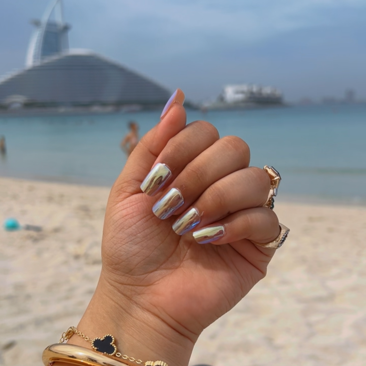 Chrome Queen Press On Nails