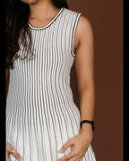 Striqa White Striped Dress