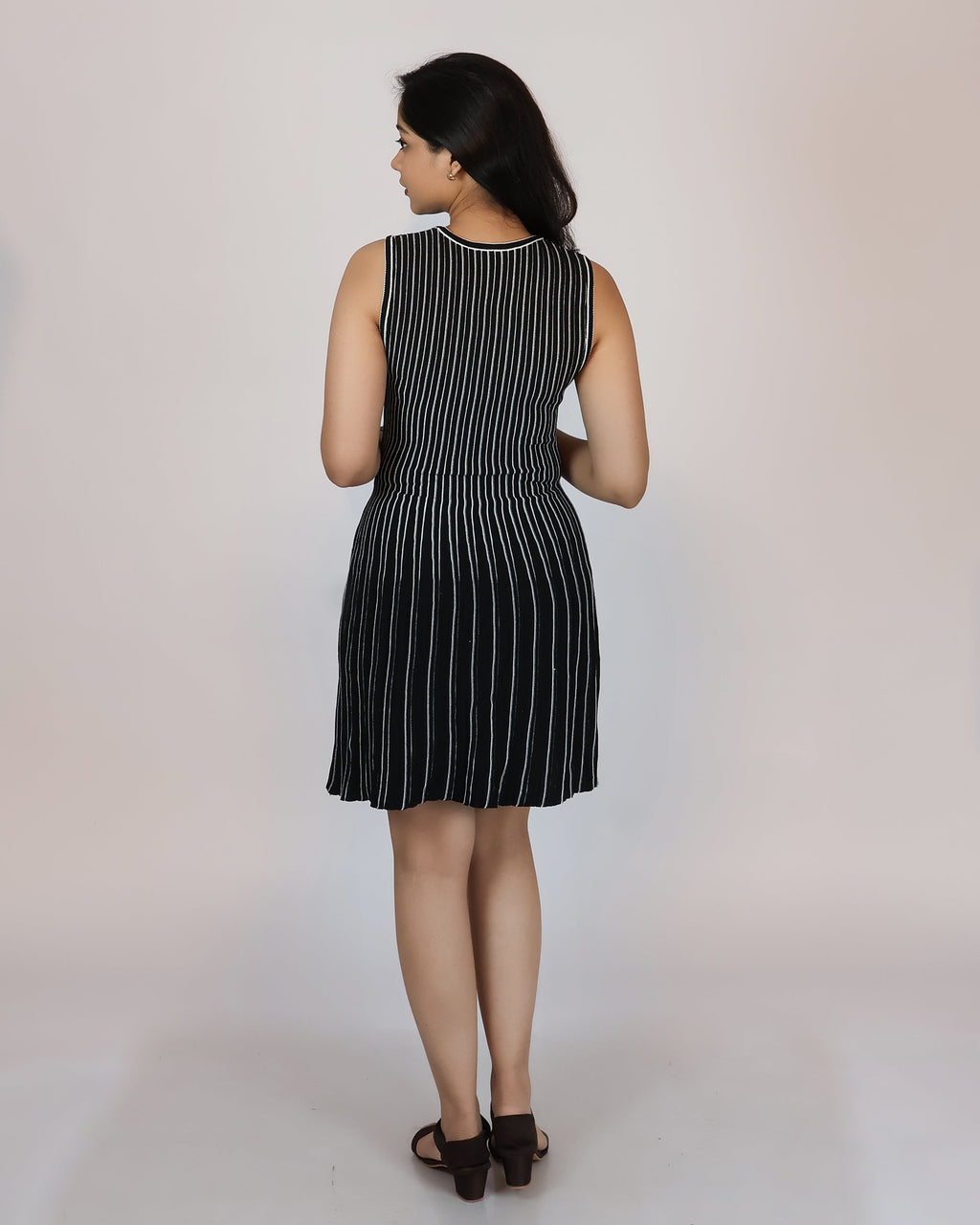 Striqa black striped dress