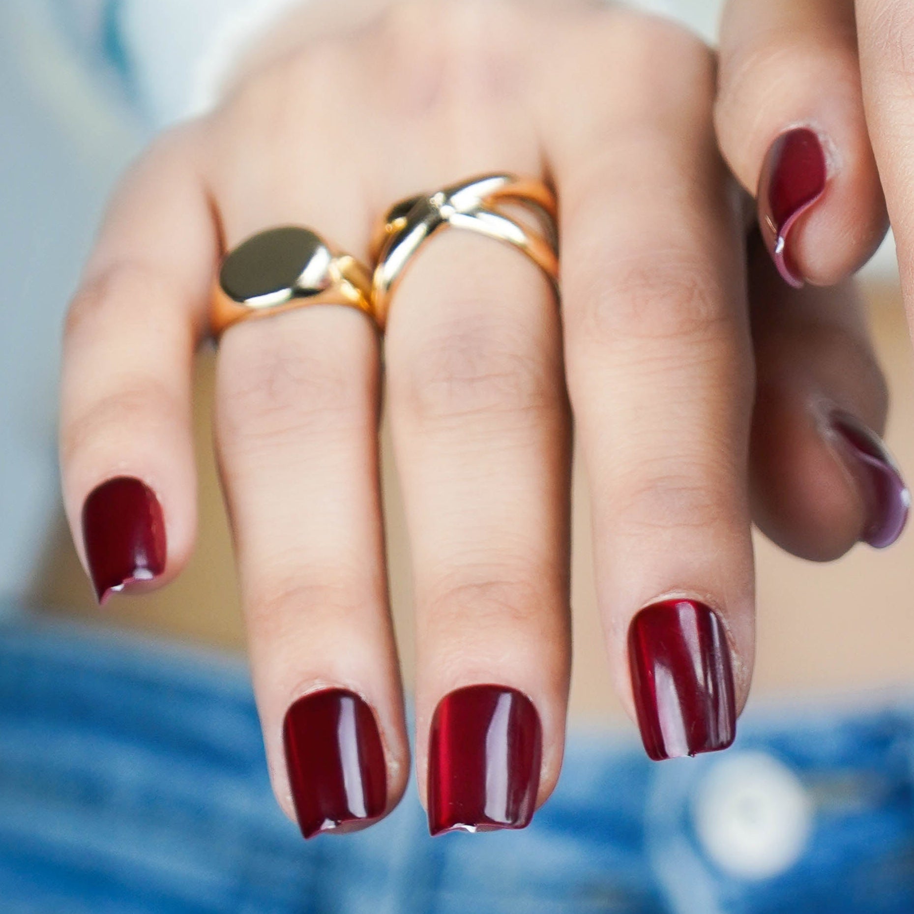 Crimson Crush Press On Nails