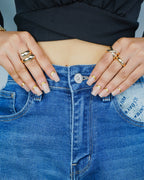 Gilded Bottom Press On Nails