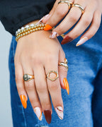 Autumn Amber Press On Nails