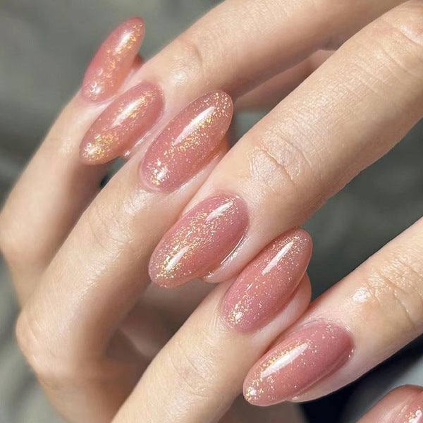 Golden Hour Gleam Press On Nails