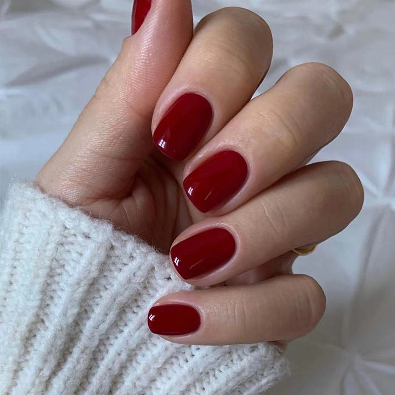 Nude Muse Hot Red Press On Nails